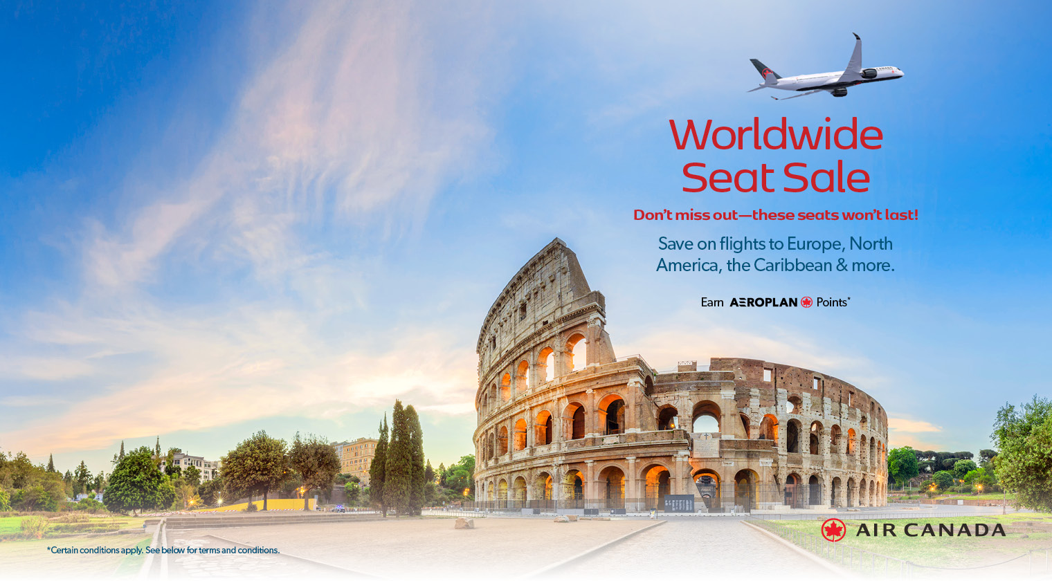 Great Savings on Air Canada Flights