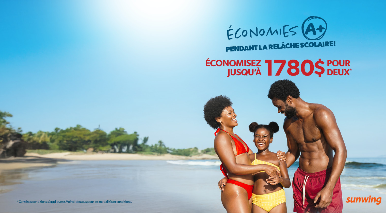 Débloquez de grandes économies hivernales. Economisez jusqu'à 800 $ par famille avec Vacances Sunwing